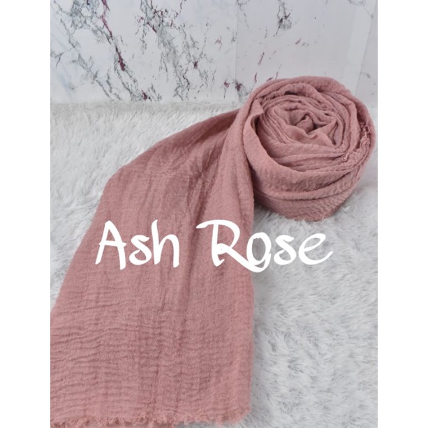 [COD] PASHMINA CRINKLE / CRINGKLE KUSUT /CRINGKLE RAWIS / HIJAB SHAWL PREMIUM RAWIS negro-PASHMINA-Ash Rose