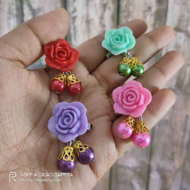 Bros Dagu Hijab Pin Brooch/Bross Souvenir /Mawar Simple Fashion Muslim Bros Anak By Tokopelanginicer