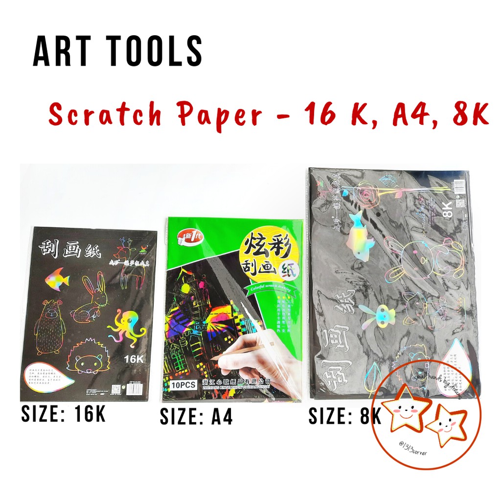 

Scratch Paper Kertas Hitam Kaligrafi Ukuran 16 K