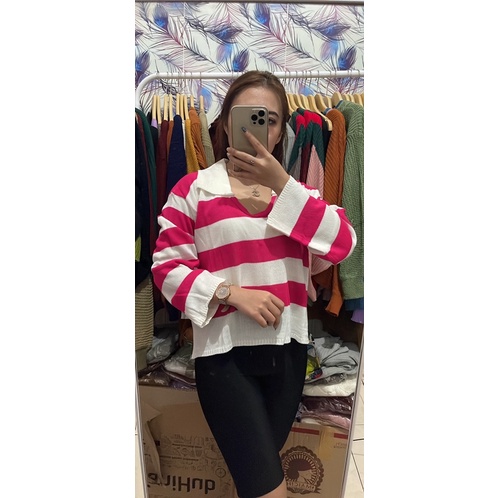 FUJI CROP TOP SWEATER RAJUT