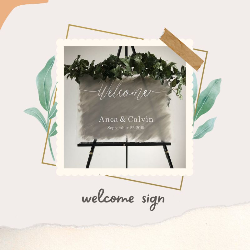 welcome sign akrilik 40x60 | wedding dekorasi | wedding welcome sign | wedding sign akrilik | by kik