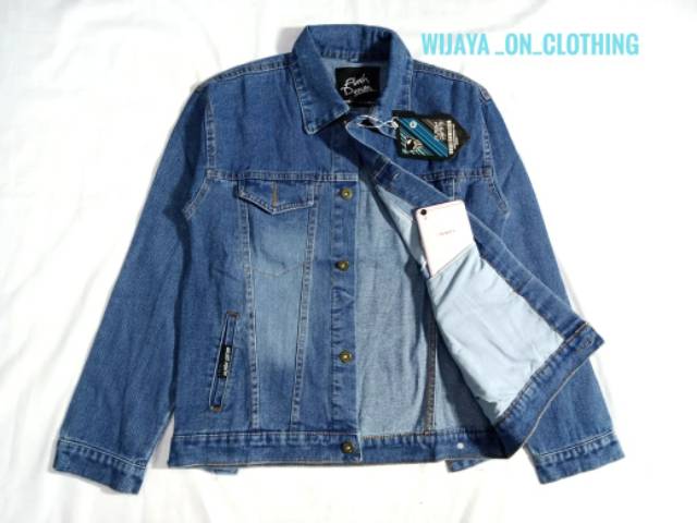 Jaket Jeans Denim Sandwash Oversize Cowok &amp; Cewek