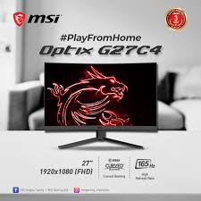 MSI Optix G27C4 Curved Gaming Monitor 165Hz