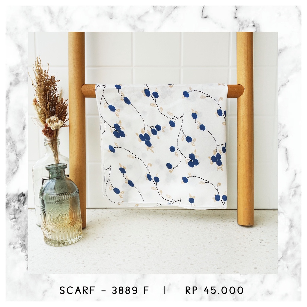 NECK SCARF / SYAL KOREA / SCARF PATTERN (SIZE 50 X 50 CM) - 3889 / 4067-3889 F