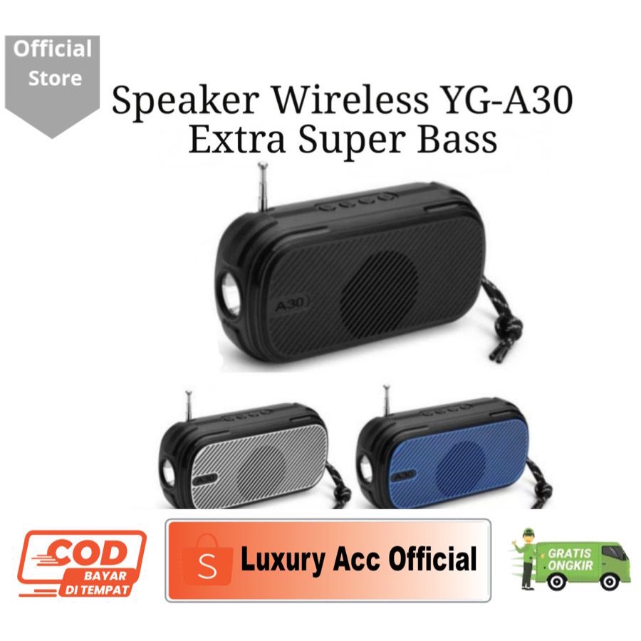 Speaker Bluetooth Wireless Portable Mini A30 Super Bass Spiker FM Grosir Murah Aksesoris Hp Handphon