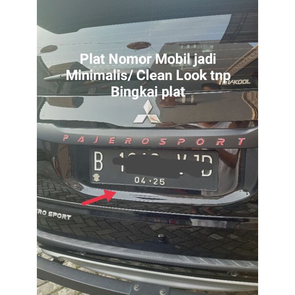 DUDUKAN PLAT NOMOR FRAMELES IZY CLEAN LOOK (HARGA SEPASANG)