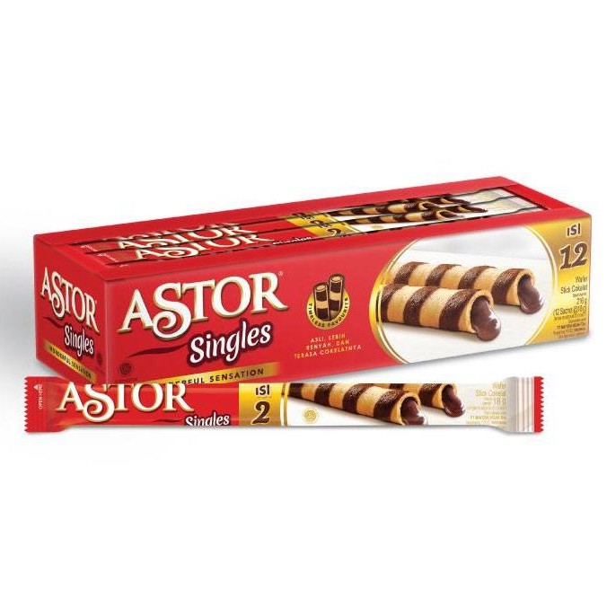 

ASTOR SINGLES Chocolate Roll Wafer (12pcs)