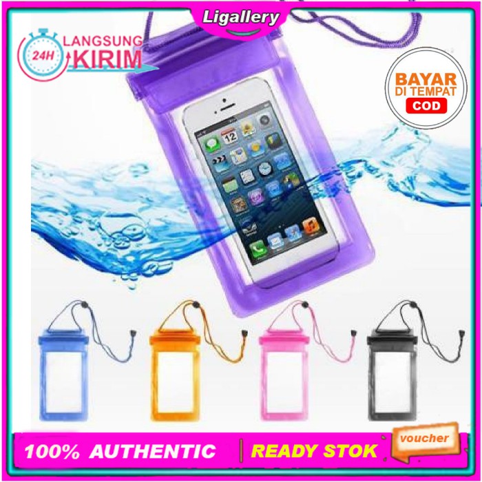 [BISA COD] Random Tempat hp waterproof saat berenang Tempat hp anti air Pelindung HP Dari Anti Air