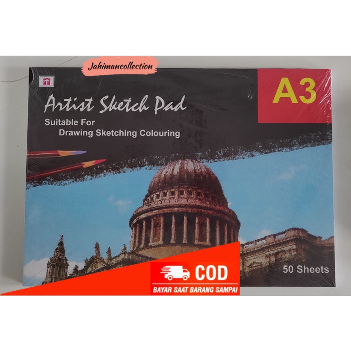 

✨ BISA COD ✨ GOJEK- 12 Tiara Sketch Pad A3 50 Lembar 150 Gr -Buku Sketsa Book Lukis - Jilid Lem