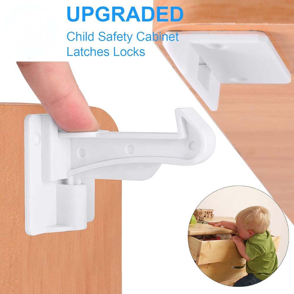 Lanfy Child Proofing Cabinet Locks White Black Lemari Pengaman Laci Pengencang Kulkas