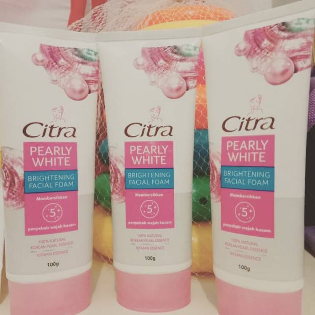 citra pearly white uv facial foam