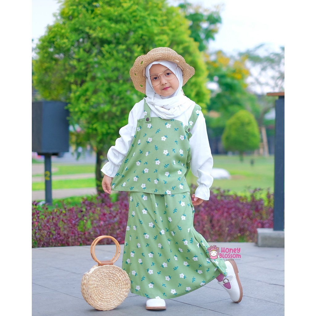 HoneyBlossom - setelan muslim anak / setelan muslim anak perempuan 3 tahun alyssa