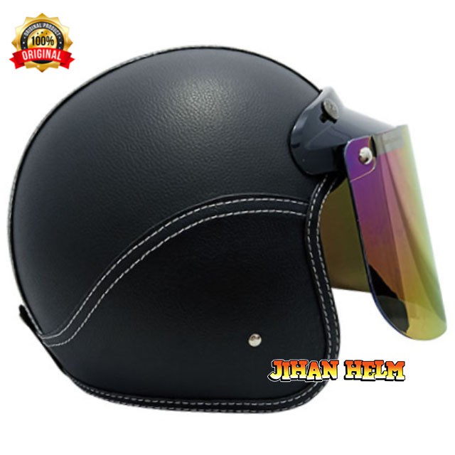 HELM / HELM BOGO / HELM BOGO KULIT BLACK TERLARIS