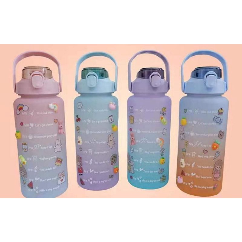 Botol Minum viral ukuran 2 liter/ Botol Minum Motivasi 2 liter