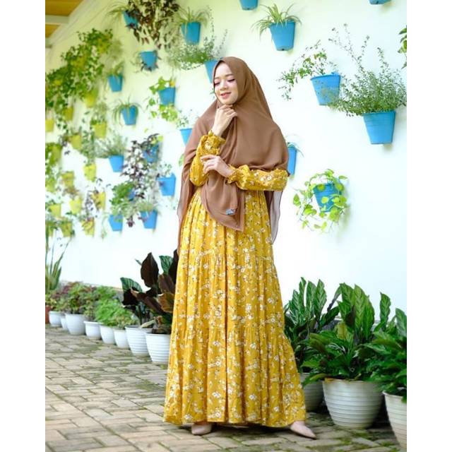 Original Gamis Katun Alhambra by Melz - gamis busui adem realpic