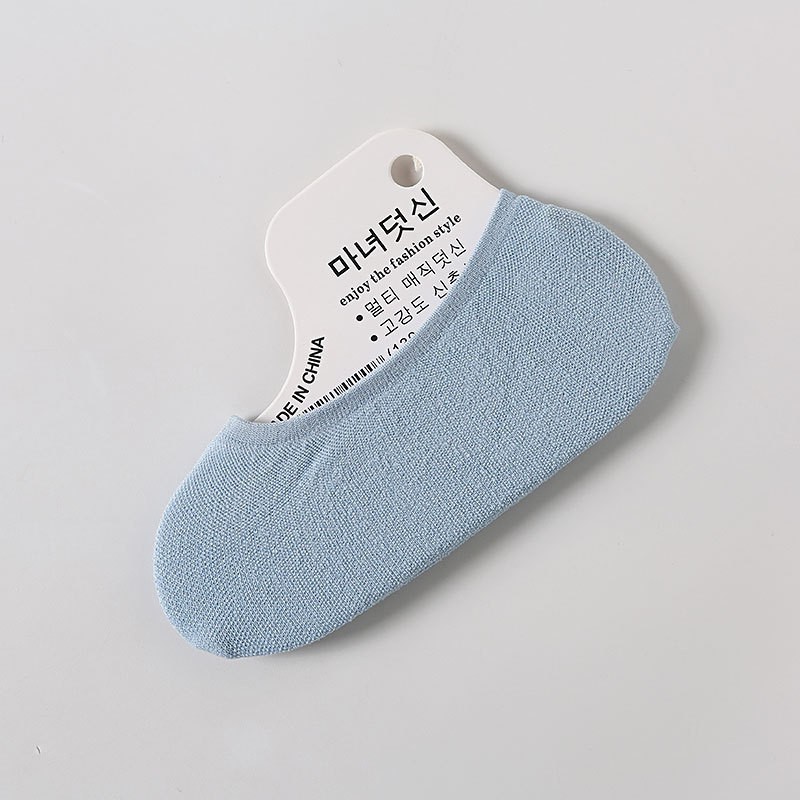 MURMURE.ID | KAOS KAKI HIDDEN SOCKS PRIA WANITA POLOS BAHAN BREATHABLE KAOSKAKI PENDEK CS037-BIRU