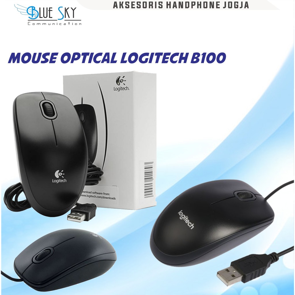 MOUSE OPTICAL LOGITECH B100 MOUSE KABEL USB