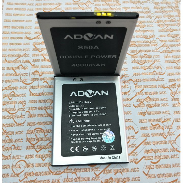 Baterai Battery Batre Original Double Power ADVAN Vandroid S50A