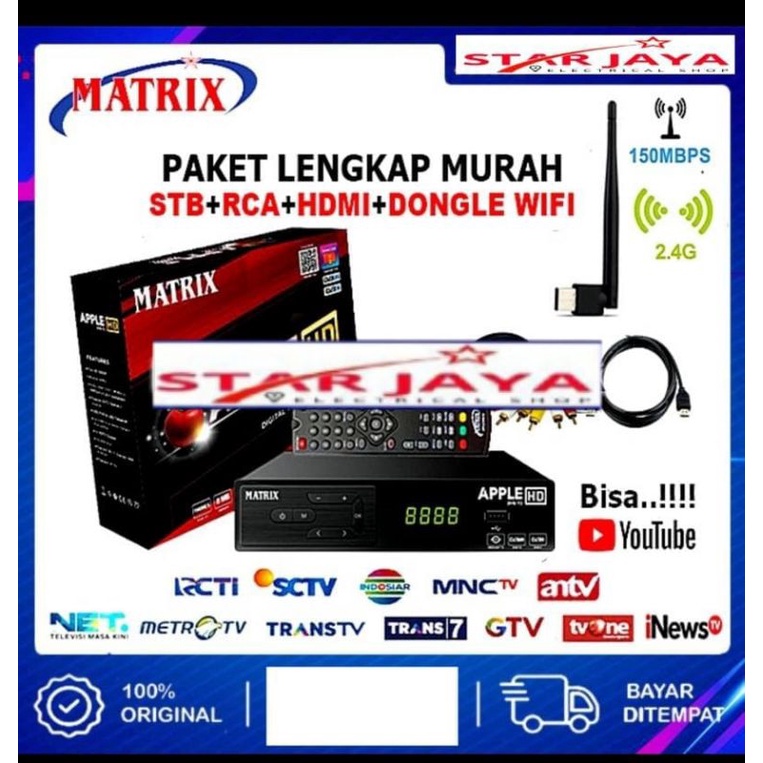 SET TOP BOX TV DIGITAL MATRIX DVB-T2 APPLE HD EWS/STB HUANGMI HM573/MATRIX BURGER/ADVANCE