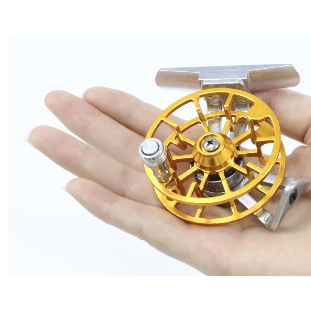 REEL TOKOS FULL METAL D-50 REEL TEGEK RINGAN DAN KUAT ANTI KARAT GOLD 120m