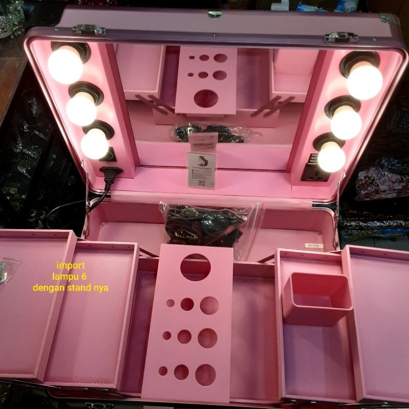 Koper Make Up Besar dan Stand Premium Original / Beauty Case With Stand