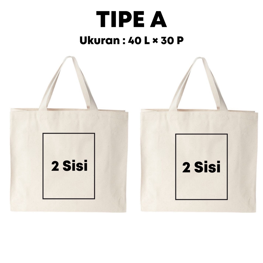 COSTUM TOTEBAG SATUAN , GRUP , LUSINAN | DESIGN BEBAS | BLACU PREMIUM | FULL COLOUR BERWARNA