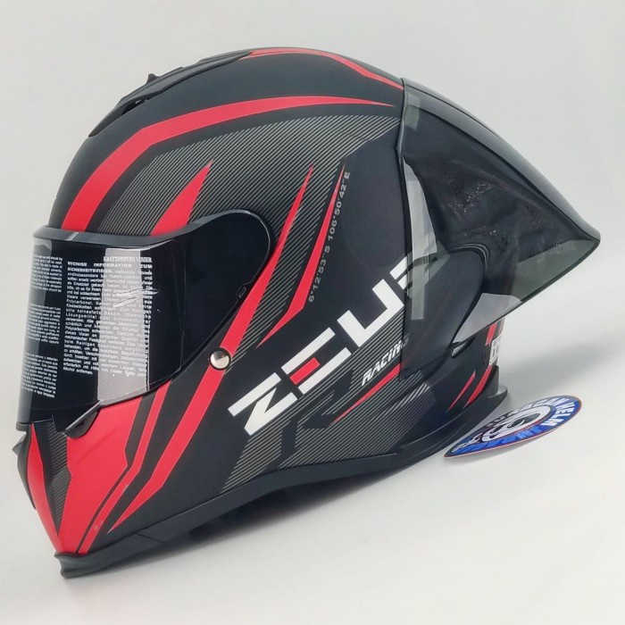 Helm Zeus ZS822B JH Anniversary + SPOILER Free Dark Flat Visor