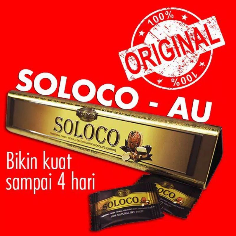 Suplemen Soloco Original Asli Permen Candy Kuat Pria Tahan Lama/Saloco Au 100% Akiyo/Cialis ⭐