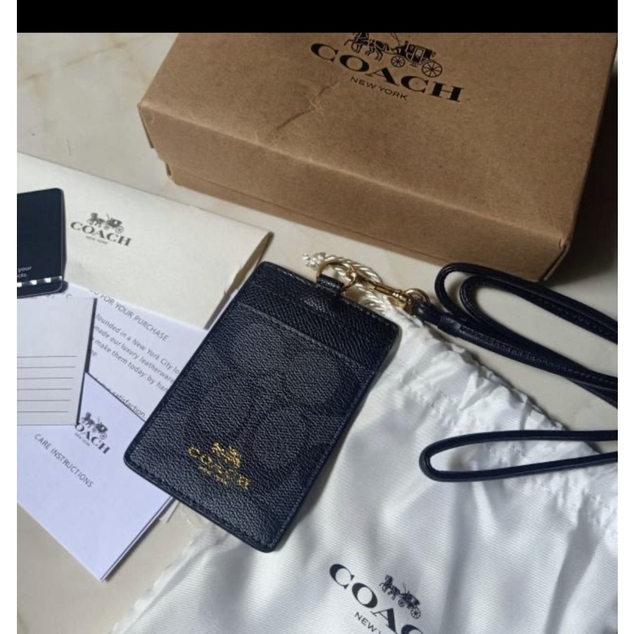 

[REAL PICTURE] Coache Lanyard ID Card / Cardholder Signature PVC Premium Quality