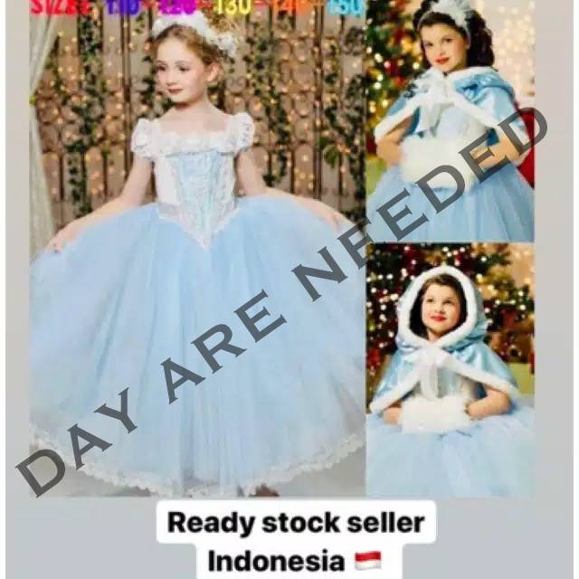 Baju kostum dress princess cinderella anak hadiah ulang tahun 5.0