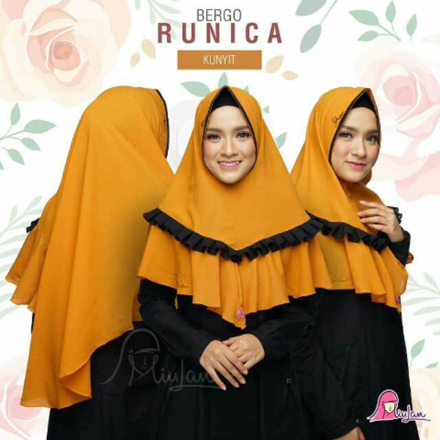 Bergo RUNICA | bergo miulan | miulan | jilbab miulan | jilbab dewasa | jilbab kerudung dewasa