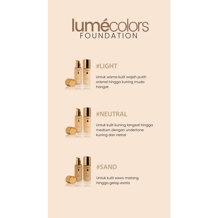 Lumecolors Foundation HD Full Coverage Acne Oil Skin Control / Alas Bedak Wajah Tahan Lama Menutup Jerawat Flek dan Noda