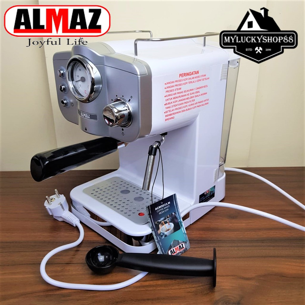 Mesin Kopi Almaz ACM5033.M Metalic White Naked Porta ACM 5033 M