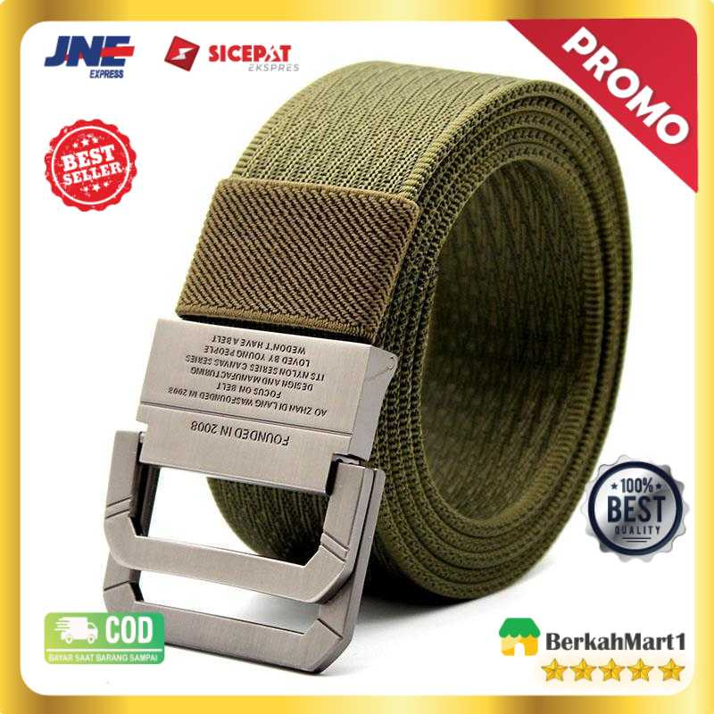 Rhodey Craftman Tali Ikat Pinggang Pria Canvas Buckle Belt - B1029