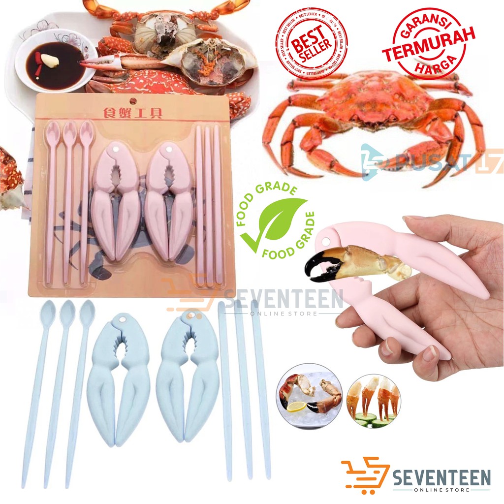 ALAT PENJEPIT CANGKANG KEPITING SET / TANG CAPIT KEPITING 8 IN 1 / CRAB CRACKER / ALAT DAPUR