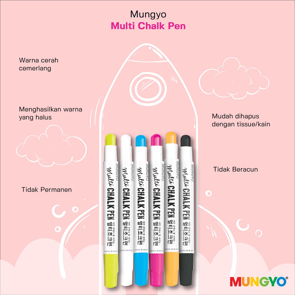 Mungyo Official - Multi Chalk Pen Black