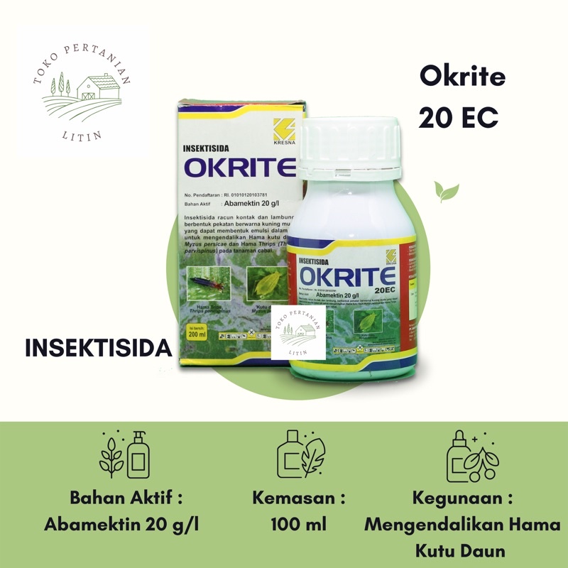Okrite 20 EC - 100 ml ( Insektisida ) Pembasmi Kutu Daun Tanaman Cabai