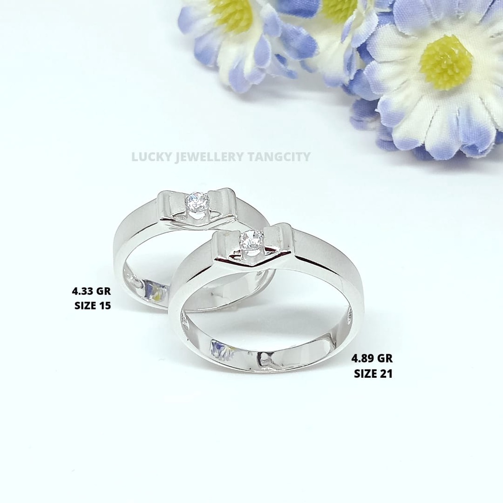 CINCIN COUPLE EMAS PUTIH KADAR 750/17K