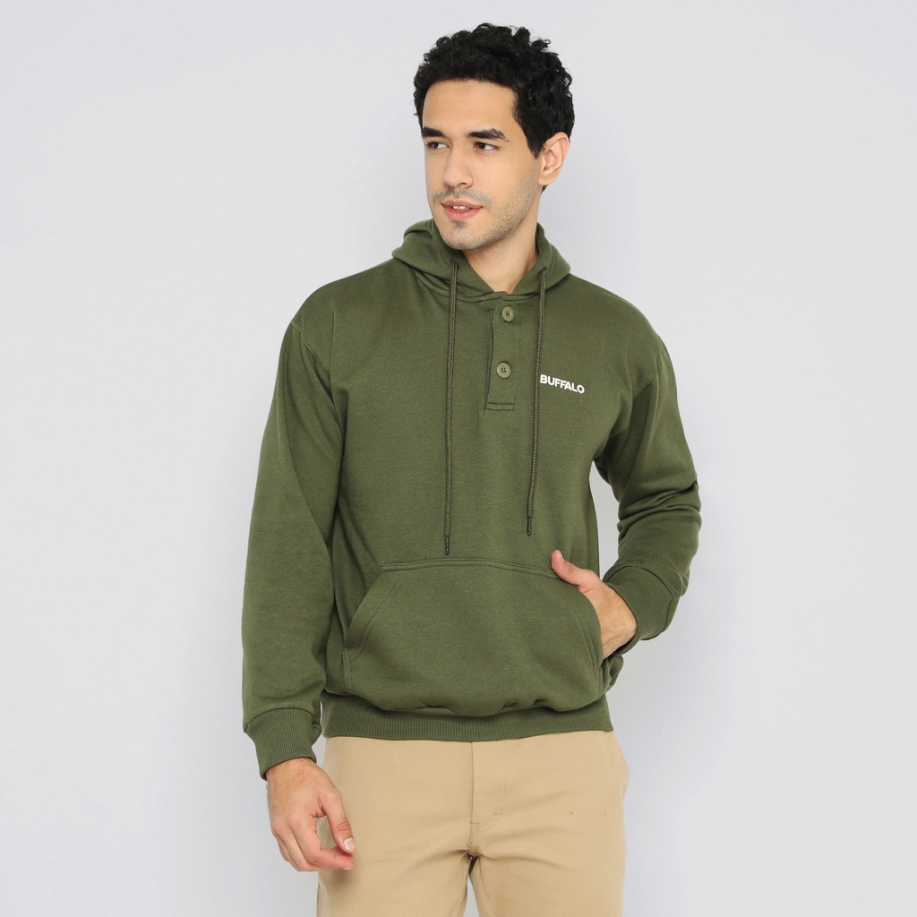 Buffalo Outerwear Hoodie Colorado  Fleece Olive - F2000003