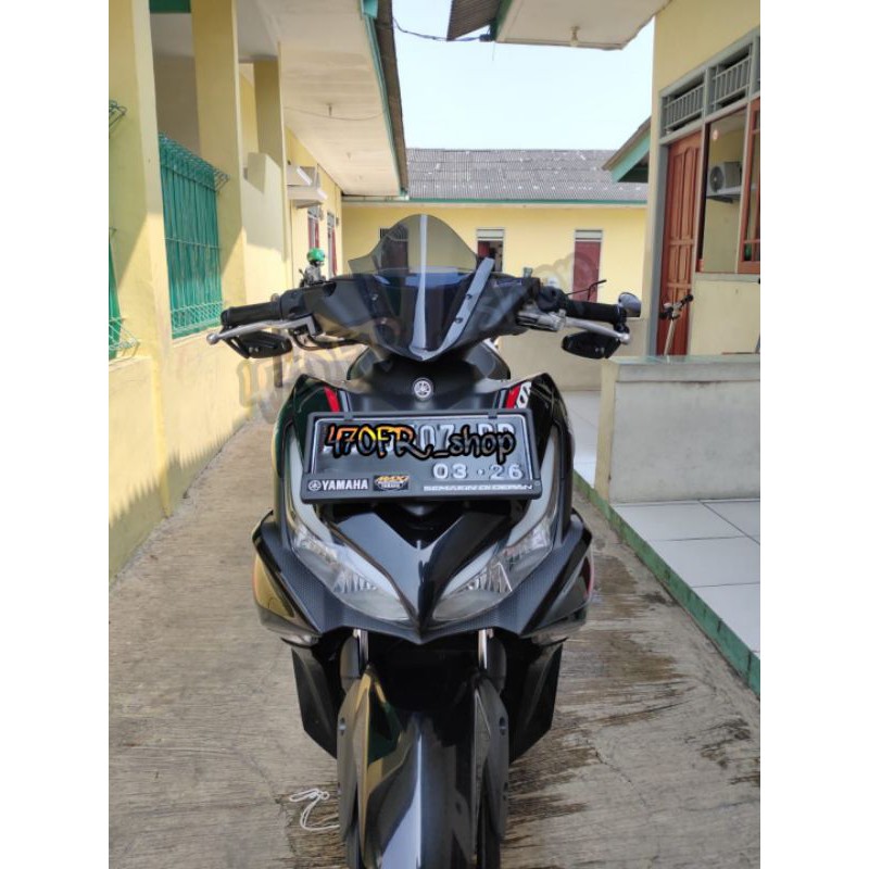 windshield / visor aerox 155 sporty jenong visor yamaha aerox 155 smoke bening