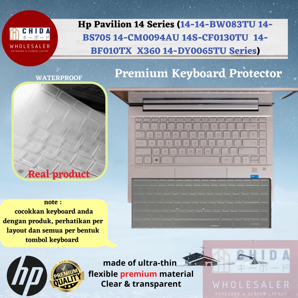 Pelindung keyboard / cover keyboard / Keyboard Protector HP PAVILION 14 SERIES / Keyboard Protector 