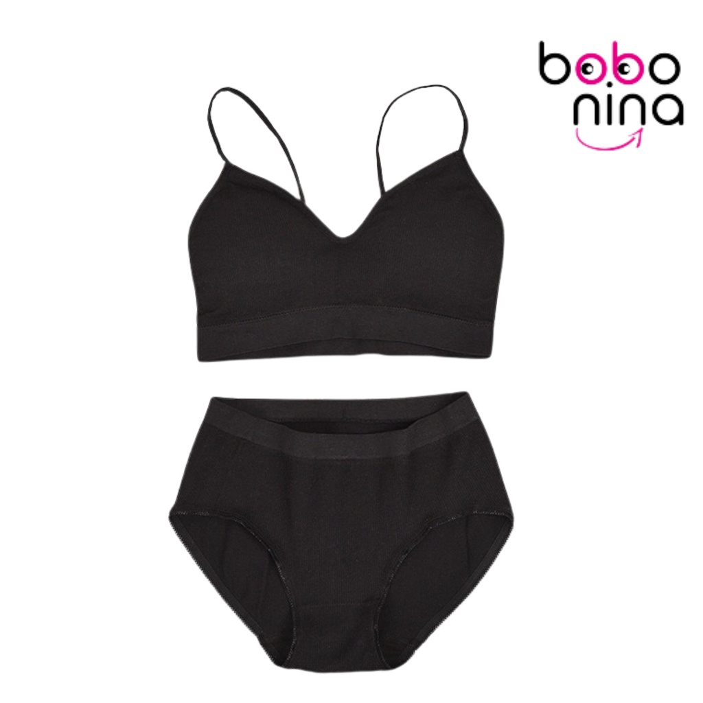 PENAWARAN TERBATAS Ninabobo BR076 Bra Set BH+CD Wanita 1 Set Pakaian Dalam BH Busa Celana Dalam
