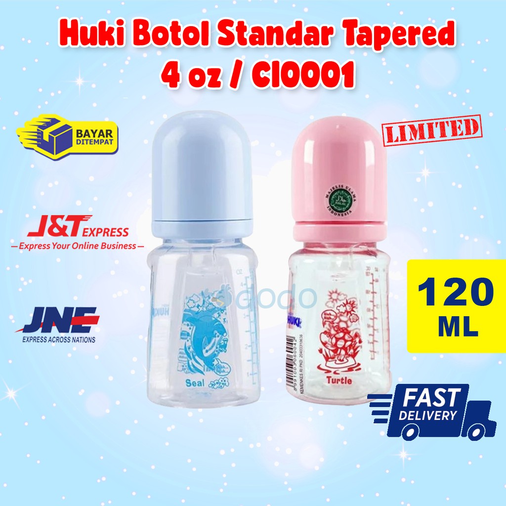 Huki Botol Standar Tapered 4 oz / 120 ml CI0001