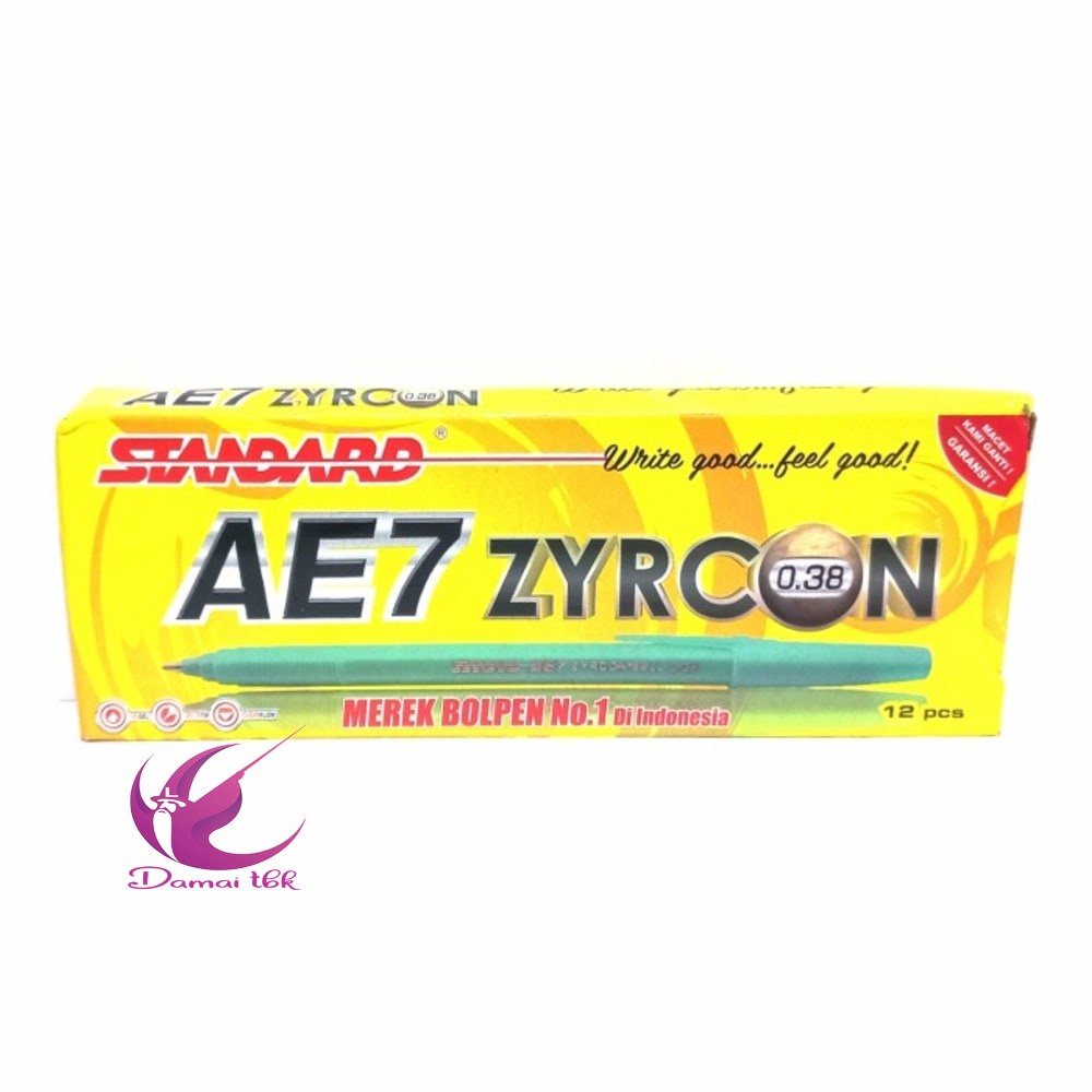 

Ballpoint Standard AE7 ZYRCON 0.38 - Hitam 12 Pcs