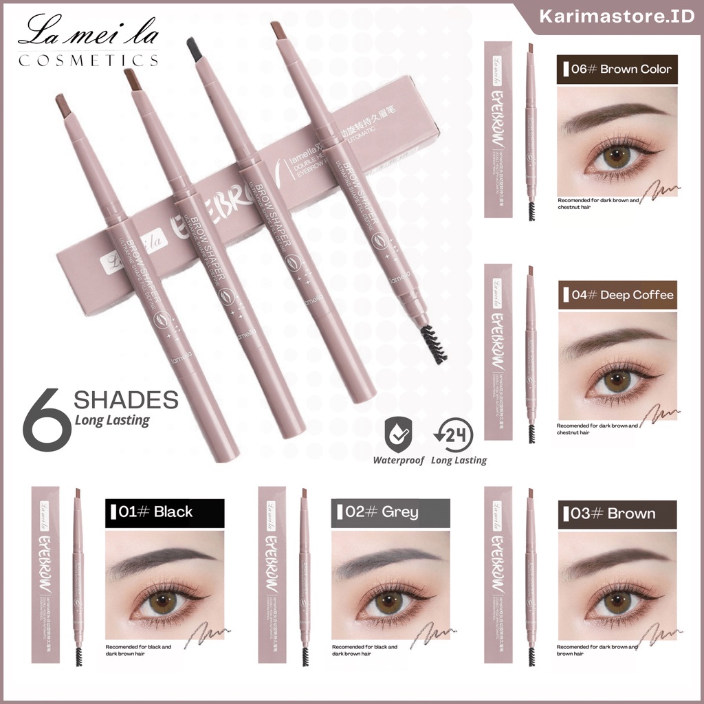 ~AB~ Pensil Alis Lameila double head spin automatic eyebrow pencil seri 752/auto eyebrow pencil/pensil alis/pensil alis lameila