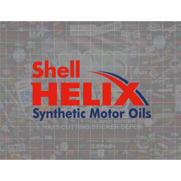 Cutting Sticker Shell Helix Ukuran 10 Cm Untuk Motor Mobil