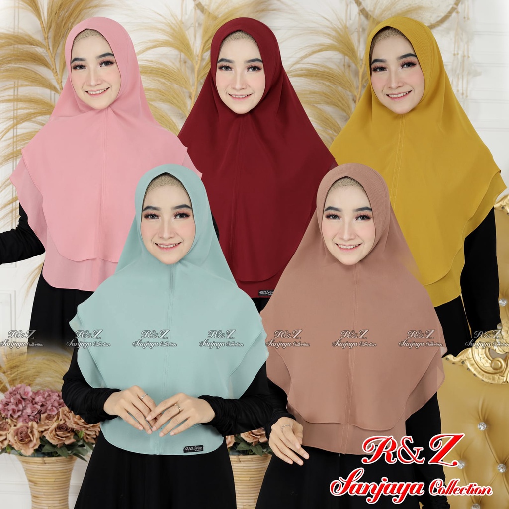 KHIMAR CERUTY 2 LAYER SABRINA JUMBO/HIJAB KHIMAR OVAL STANDAR/KERUDUNG KHIMAR INSTAN 2 LAYER SYARI