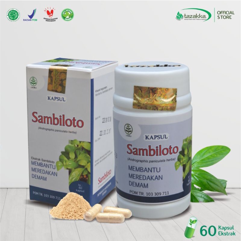 

Sambiloto Ekstrak Herbal Tazakka 60 Kapsul Obat Demam Antioksidan Suplemen Daya Tahan Tubuh