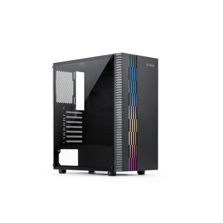 Casing Komputer gaming Orico Atx tempered glass Usb 3.0 2.0 audio mic light a12-305 - Pc case