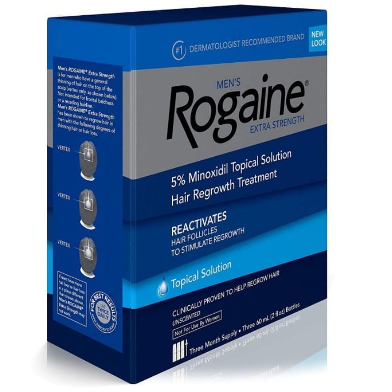 Jual ROGAINE EXTRA STRENGTH MINOXIDIL TROPICAL SOLUTUON FOR MENS 3 ...